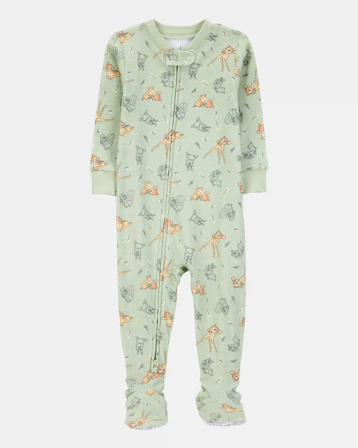 Baby Girl Bambi Snug Fit Cotton Footie 1-Piece Pajamas