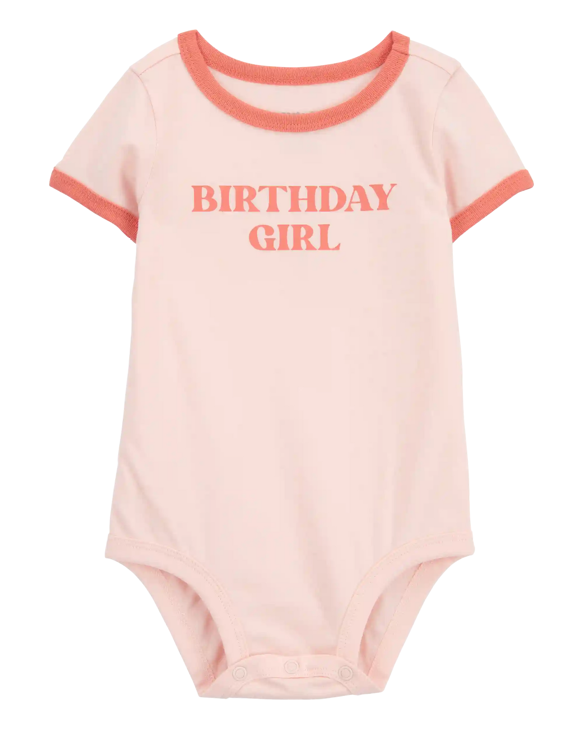Baby Birthday Girl Short-Sleeve Bodysuit - Pink