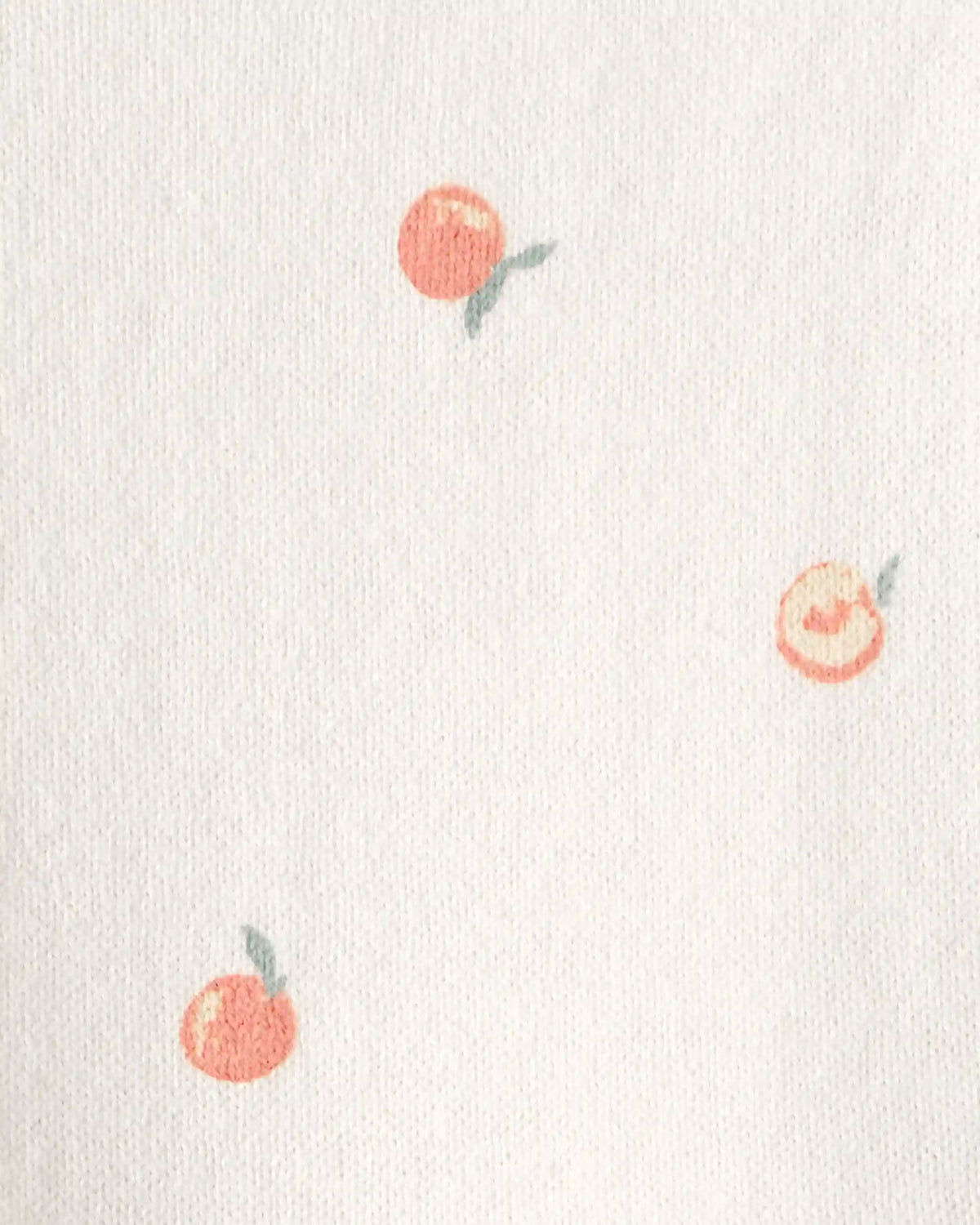 Baby Girl Peach Romper - Ivory