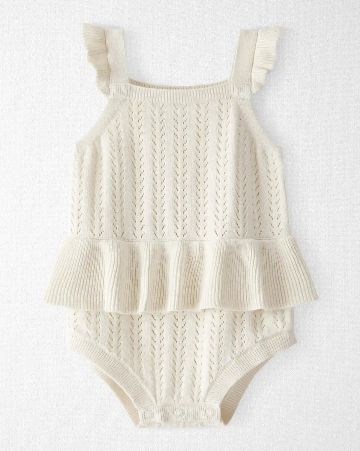 Baby Girl Organic Cotton Sweater Knit Bubble