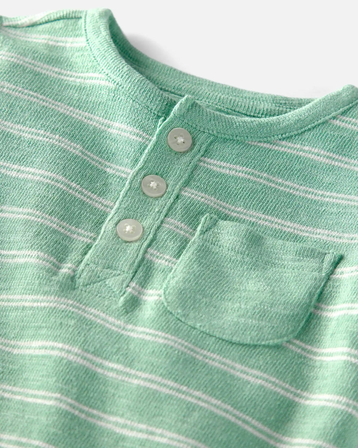 Baby Short-Sleeve Romper Made with Organic Cotton in Stripes