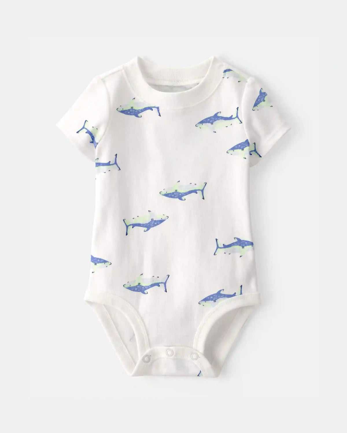Baby Boy 3-Piece Shark Striped Outfit Set - Blue/White