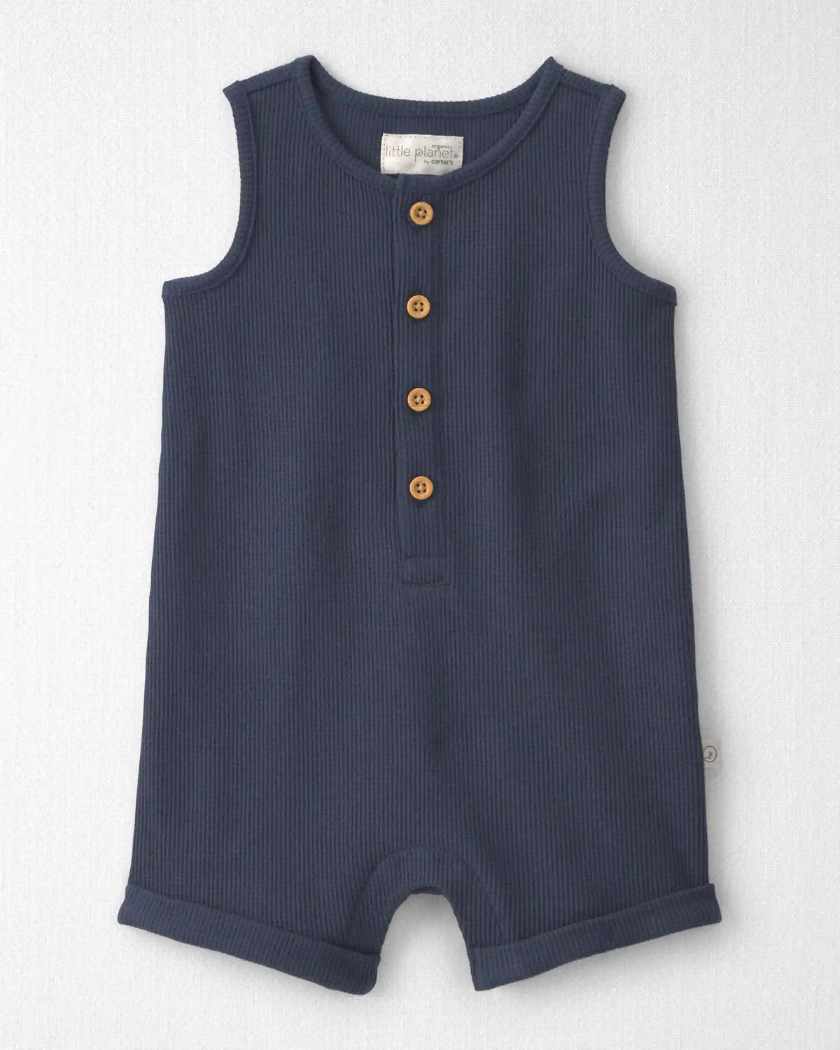 Baby Organic Cotton Waffle Knit Romper