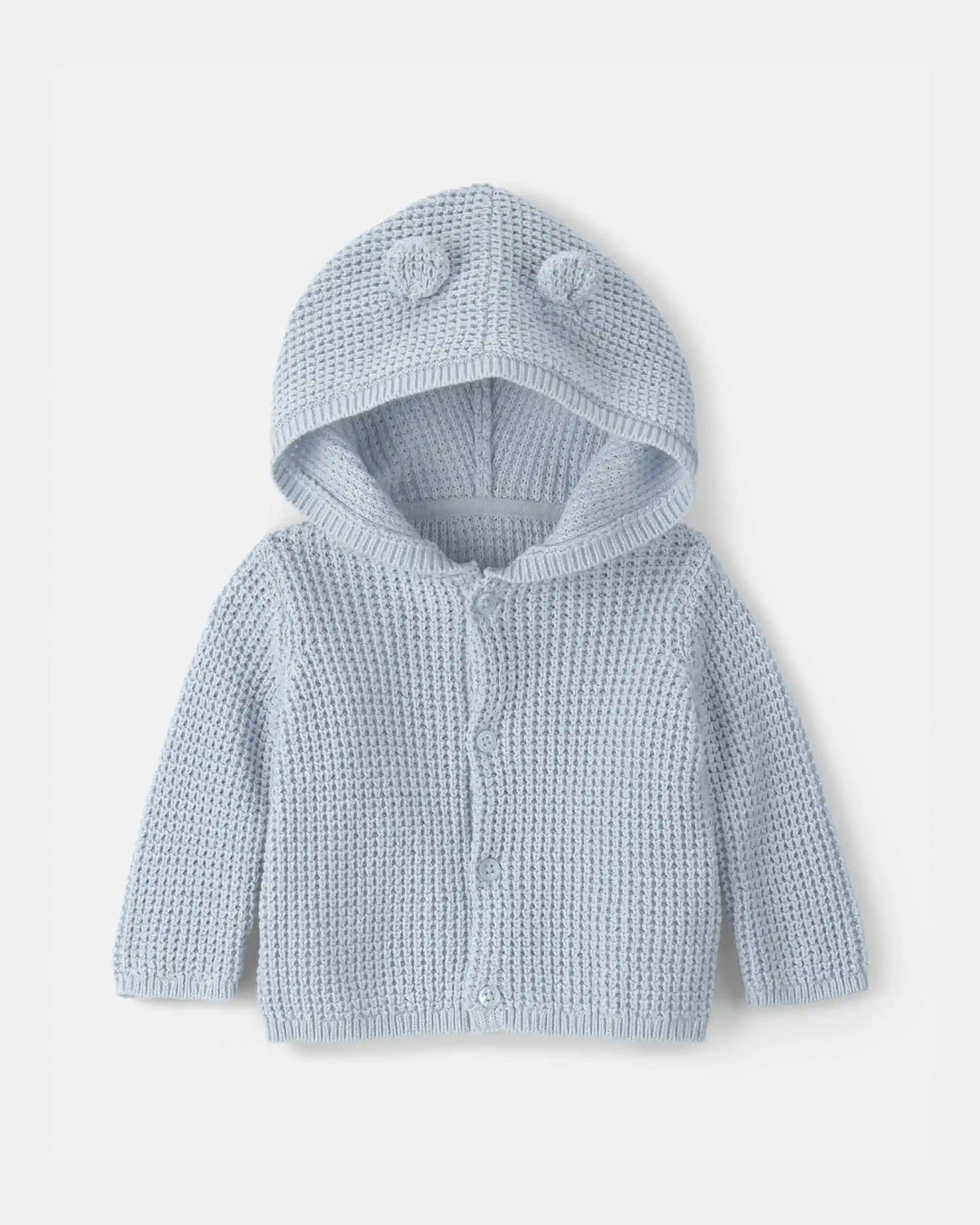 Baby Boy Bear Ears Hooded Sweater - Blue