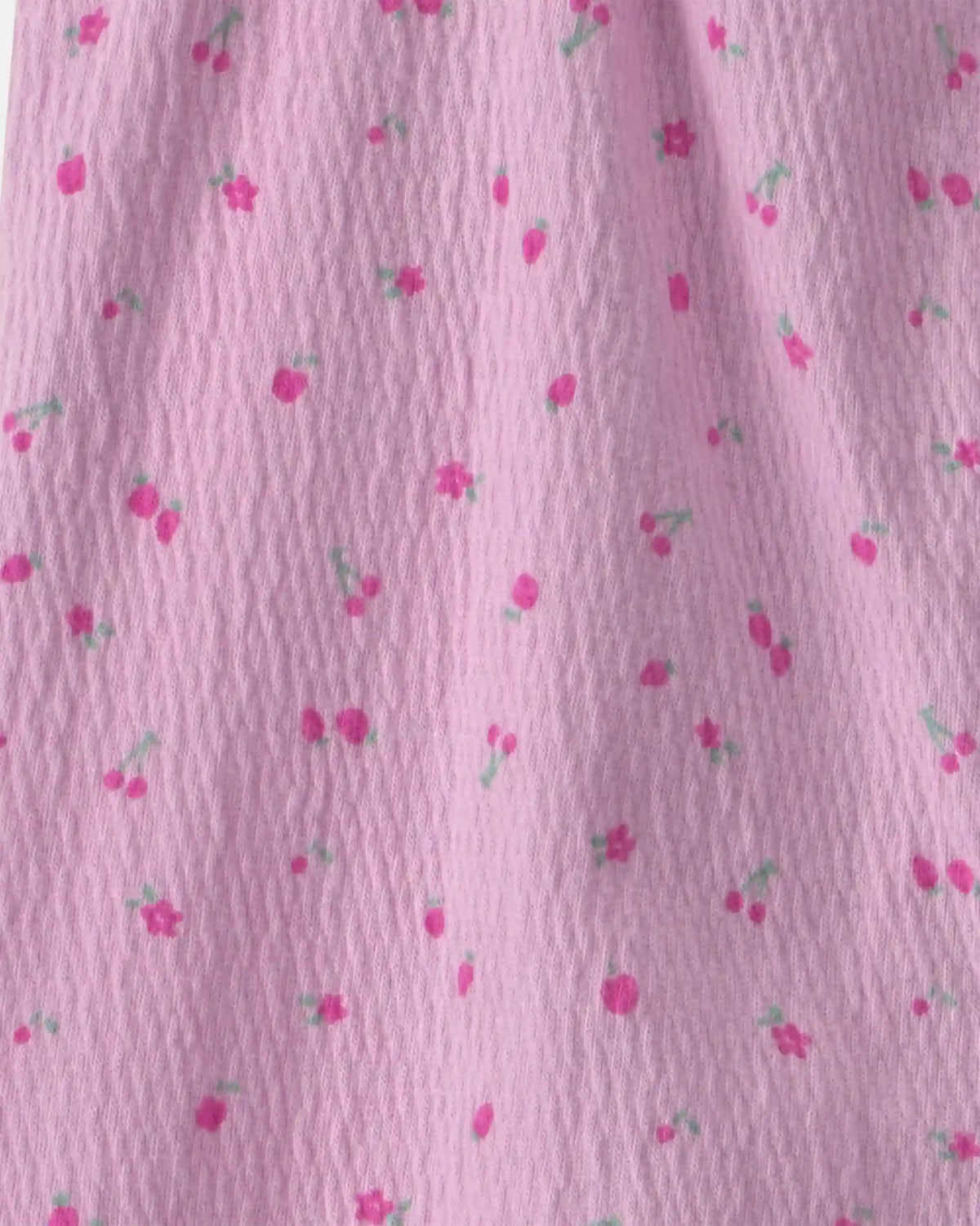 Baby Girl Cherry Flutter Sleeve Jumpsuit - Pink