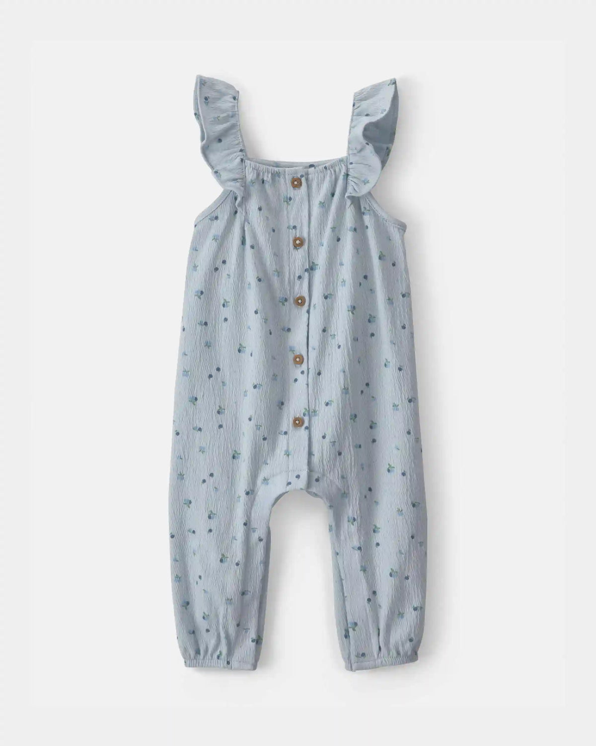 Baby Girl Blueberry Jumpsuit - Blue