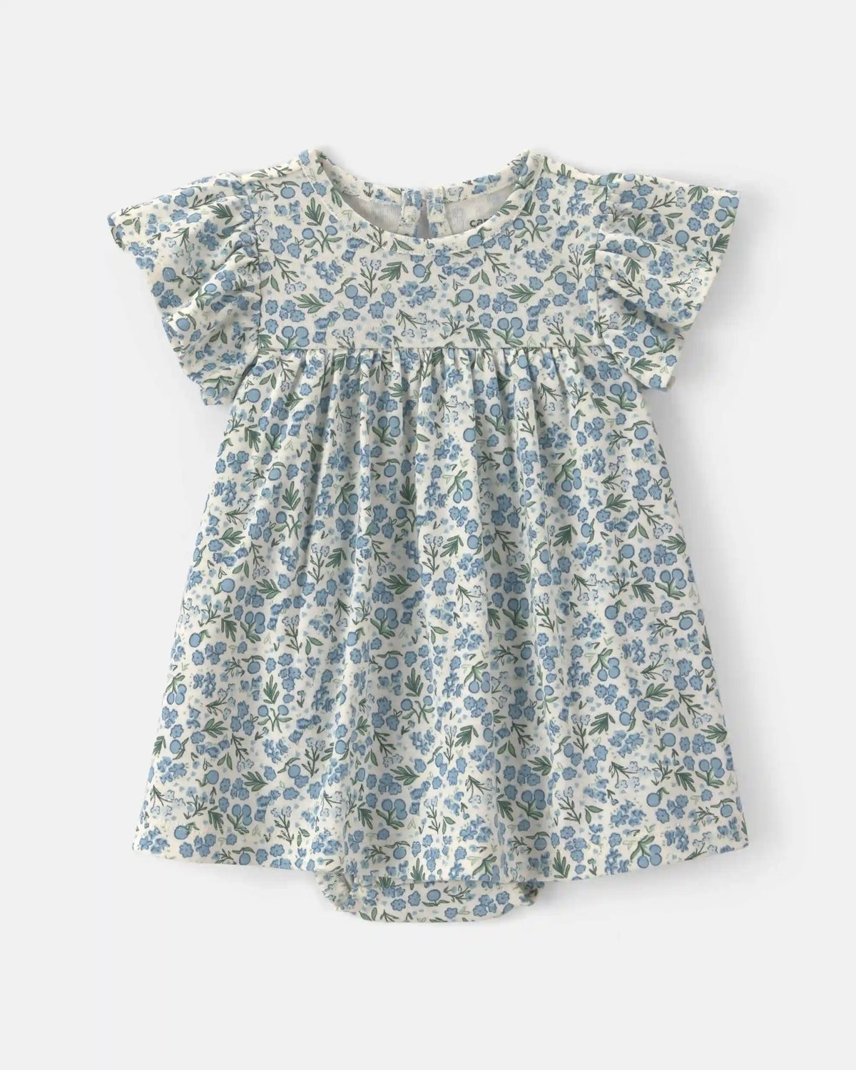 Baby Girl 2-Piece Floral Cardigan Dress Set - Blue