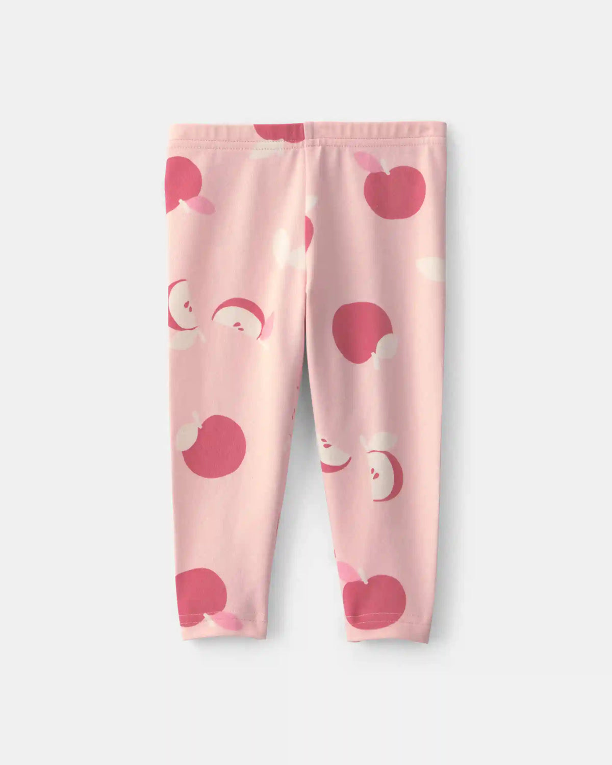 Baby Girl Apple Pull-On Stretch Leggings - Pink