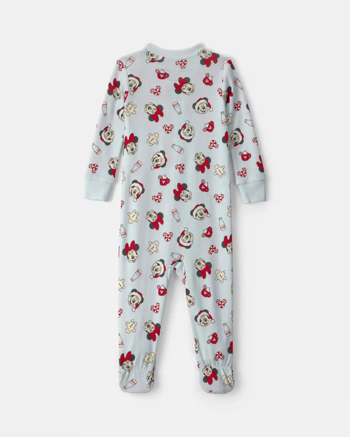 Baby 1-Piece Disney© Mickey Mouse Christmas 100% Cotton Snug Fit Footed Pajama - Blue