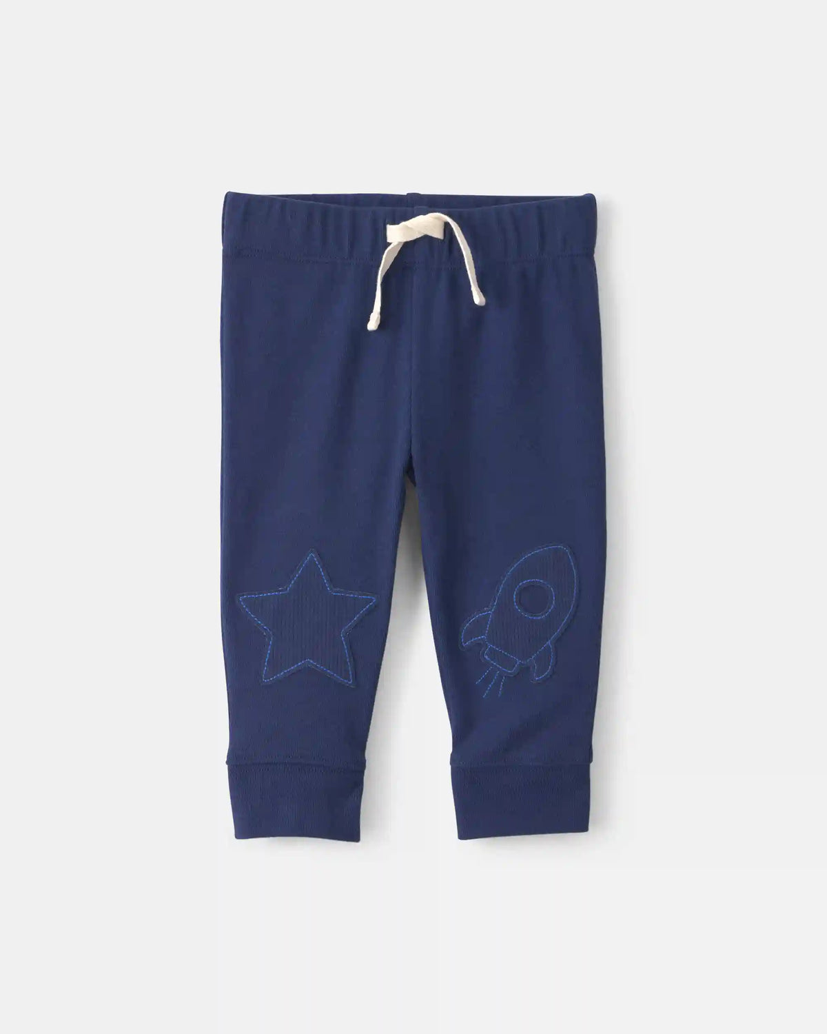 Baby Boy 2-Piece 'Little Man On a Mission' Space Long-Sleeve Bodysuit & Pant Set - Navy Blue