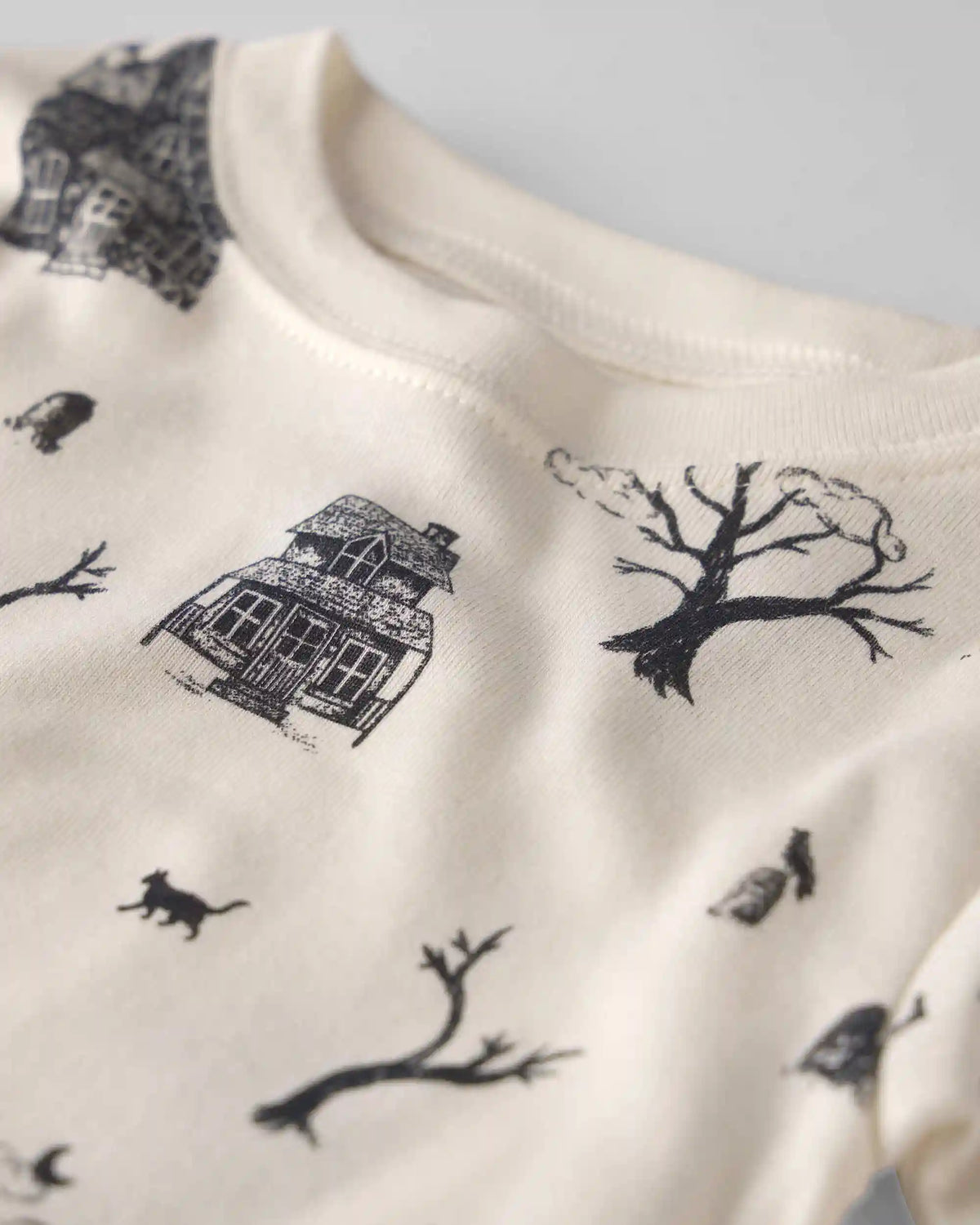 Baby 2-Piece Organic Cotton Pajamas in Spooky Village