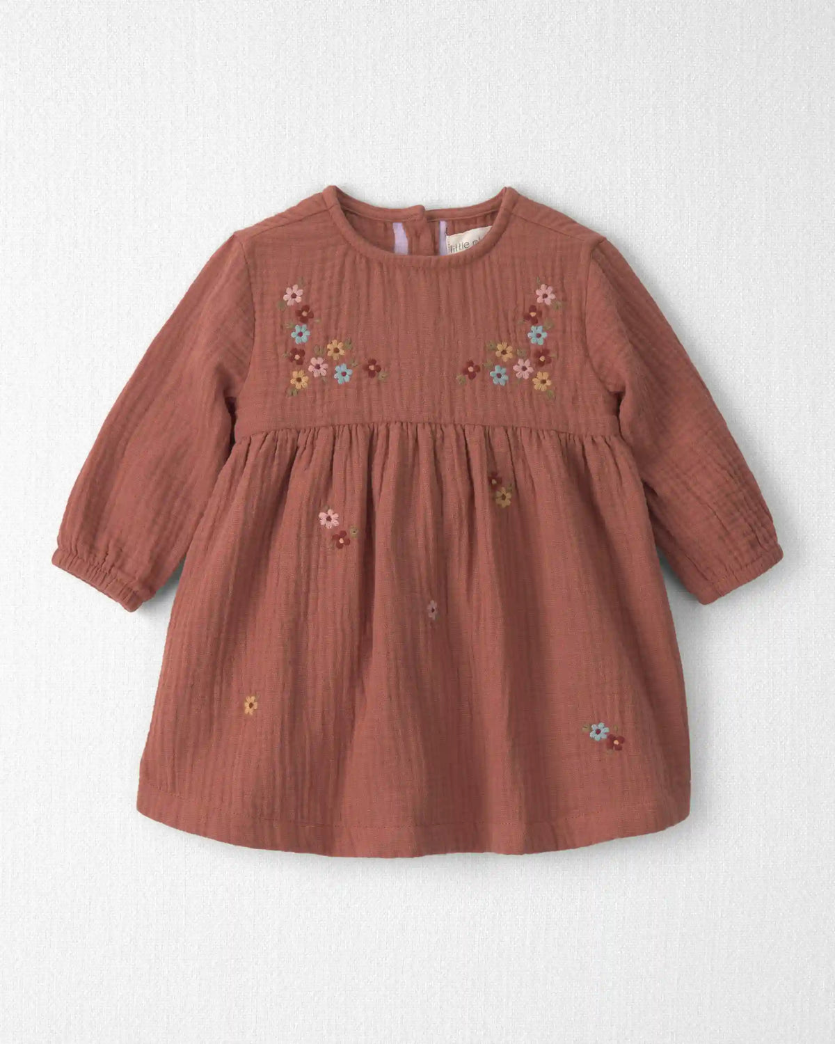 Baby Girl Organic Cotton Embroidered Gauze Dress