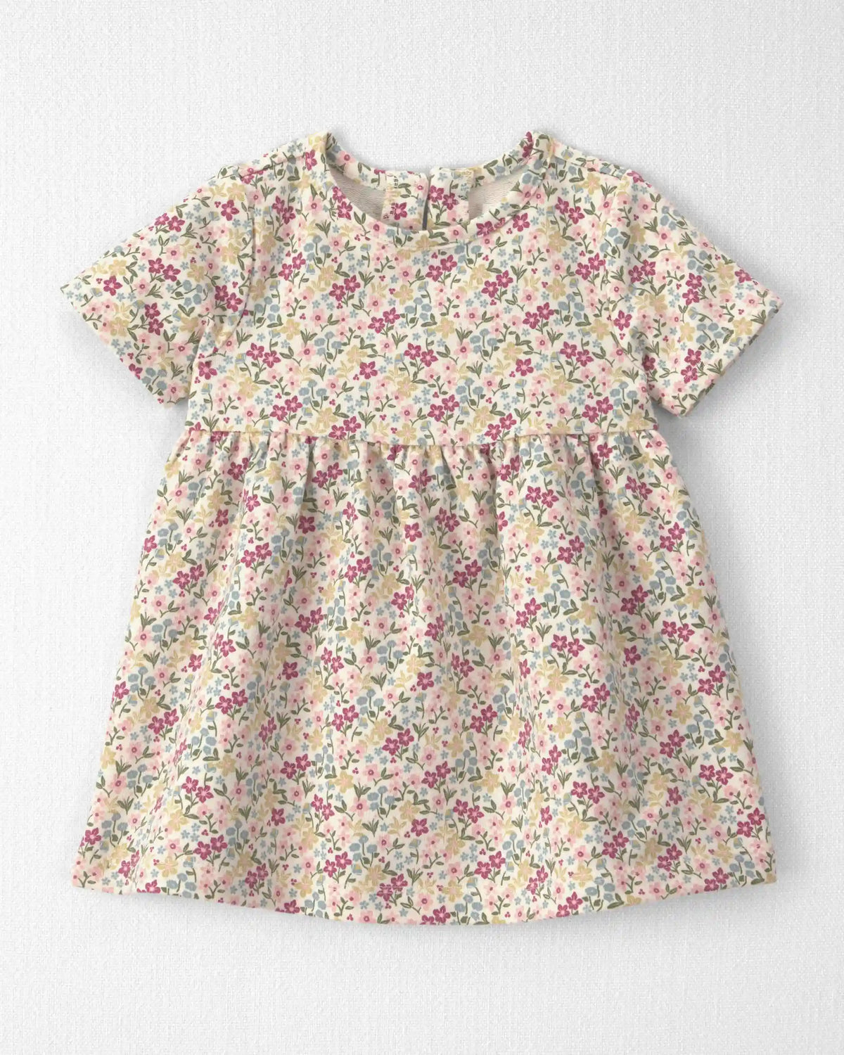 Baby Girl Organic Cotton French Terry Dress in Floral