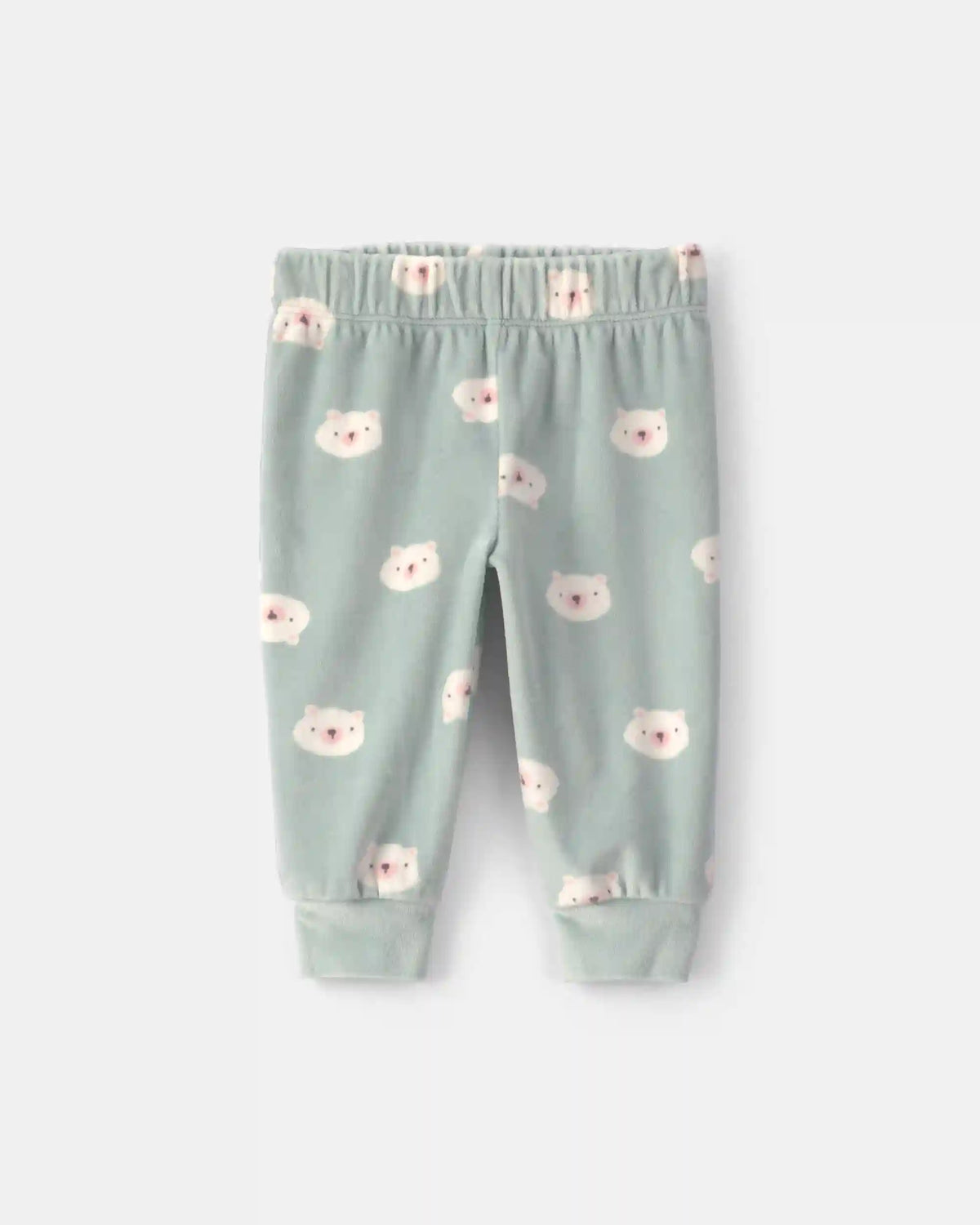 Baby Girl 3-Piece Bear Long-Sleeve Top & Pant Set - Green