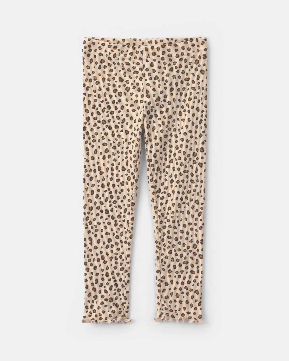 Baby Girl 2-Piece Leopard Fleece Long-Sleeve Top & Pant Set - Brown/Cream