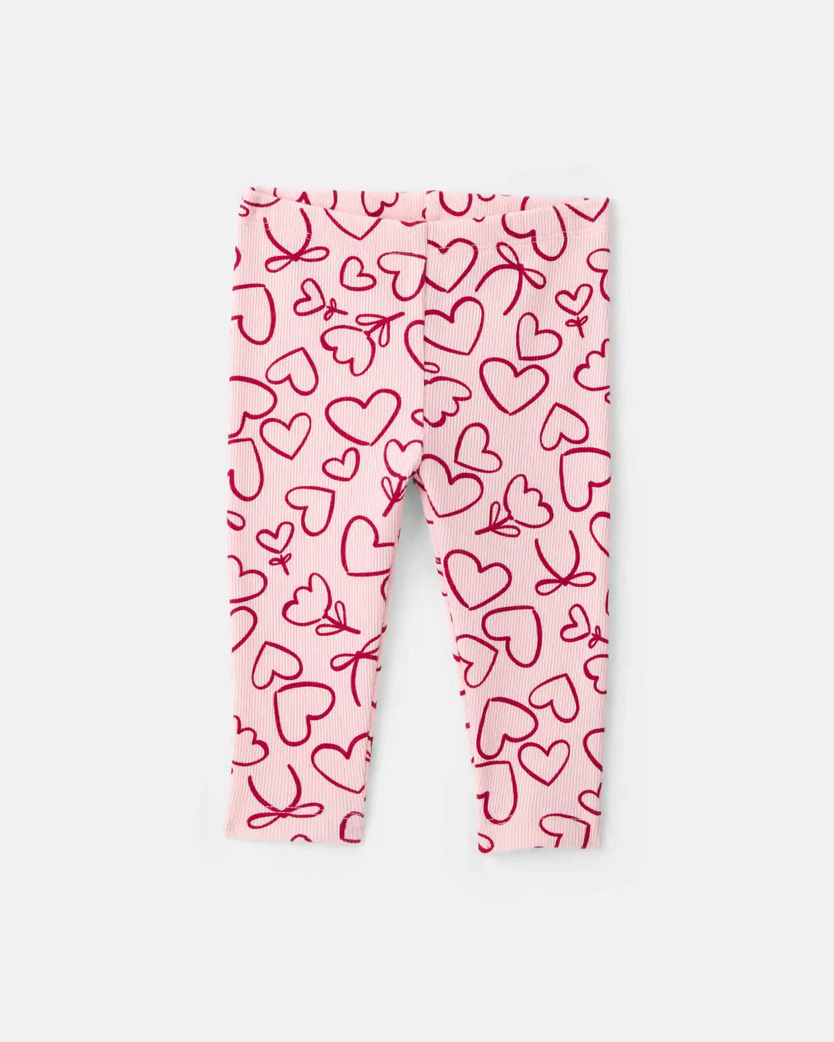 Baby Girl 2-Piece 'Little Love' Valentine's Day French Terry Top & Pant Set - Red/Pink
