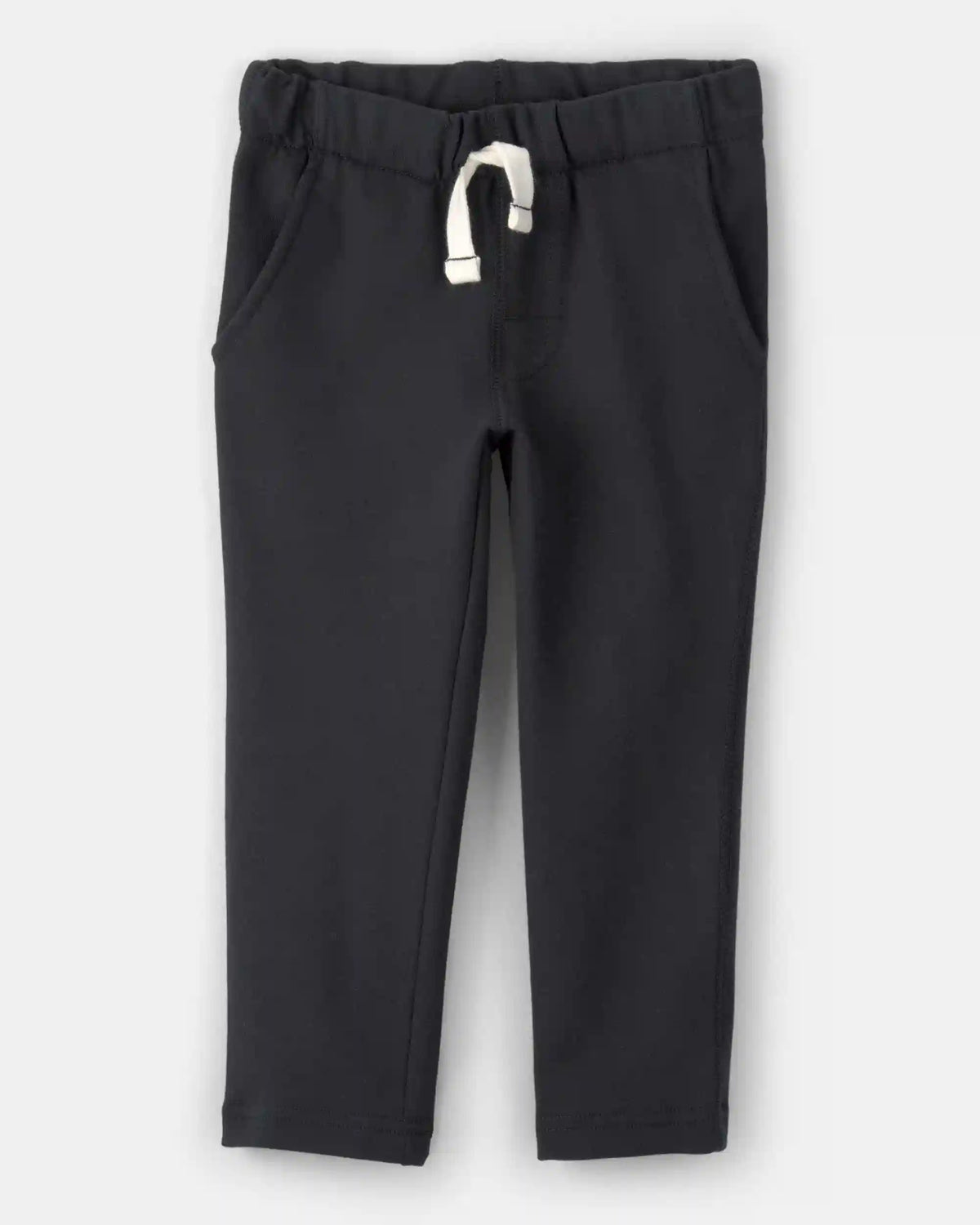 Toddler Boy Pull-On French Terry Pants - Black