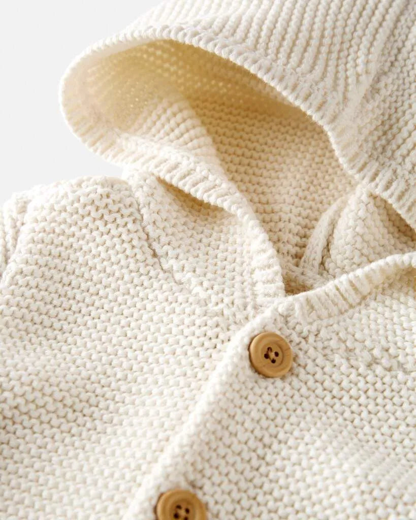 Toddler Organic Cotton Signature Stitch Cardigan
