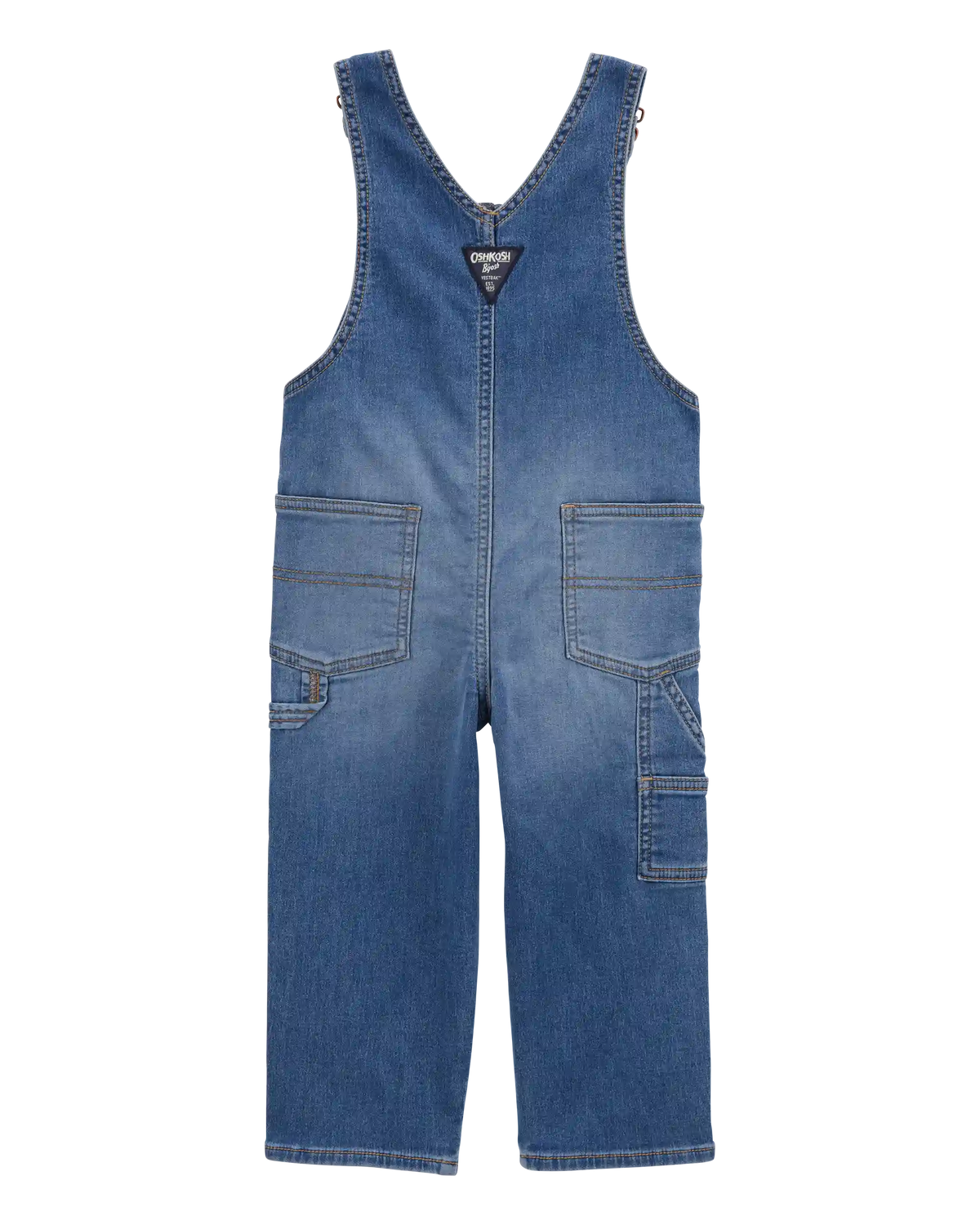 Toddler Stretch Denim Overalls - Medium Wash