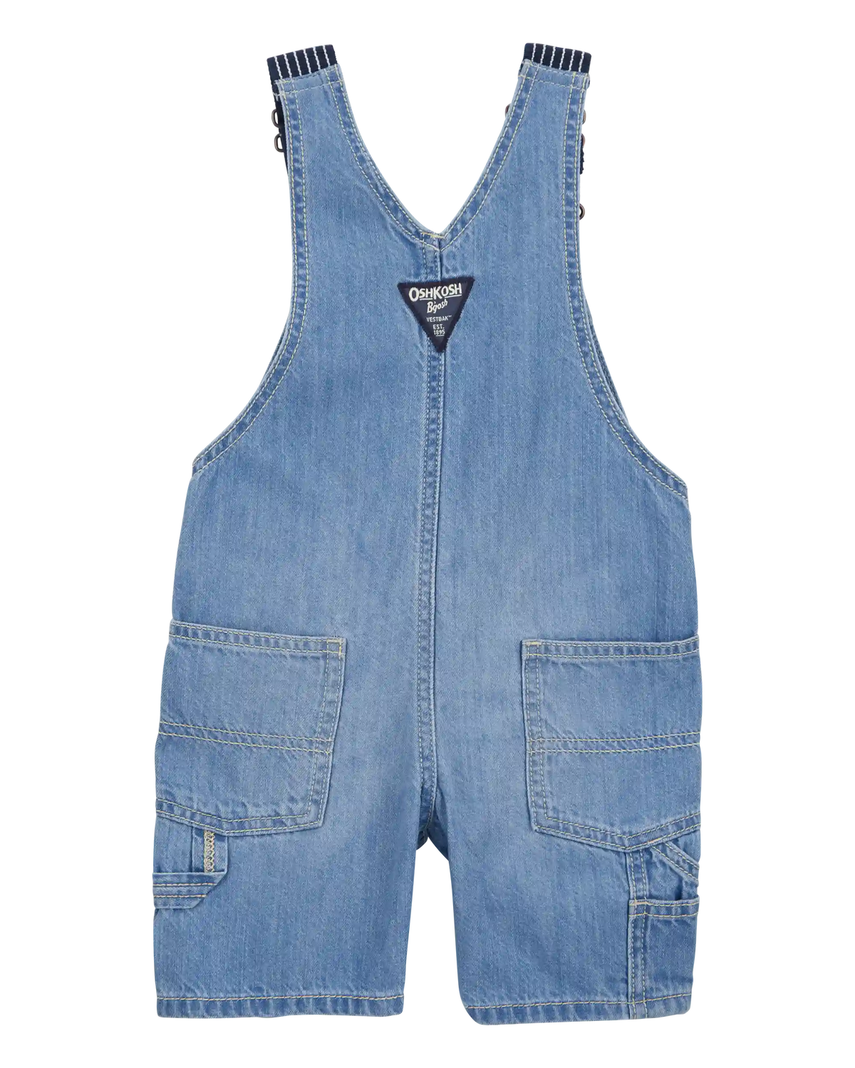 Toddler Denim Shortalls - Blue