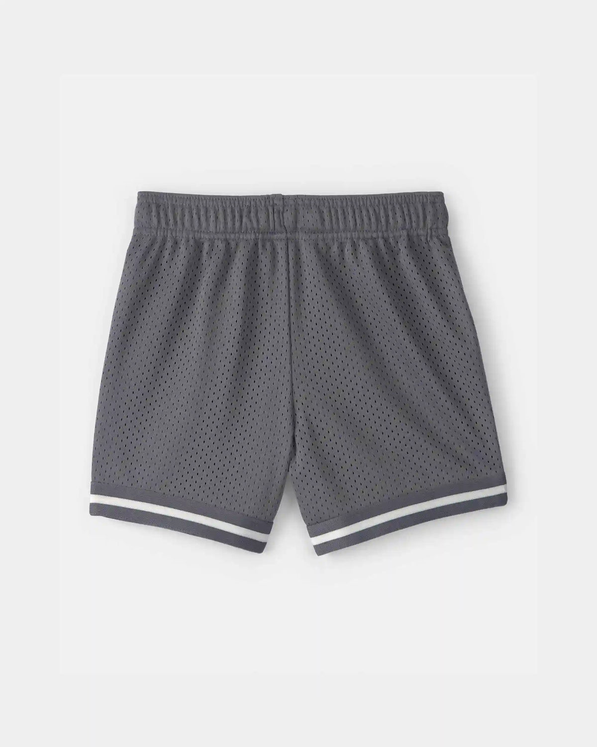 Toddler Boy Stripe Mesh Active Shorts - Grey