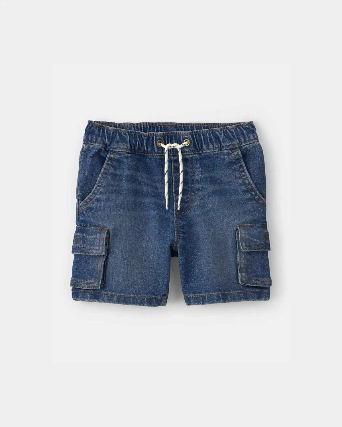 Toddler Boy Denim Drawstring Cargo Shorts - Dark Wash