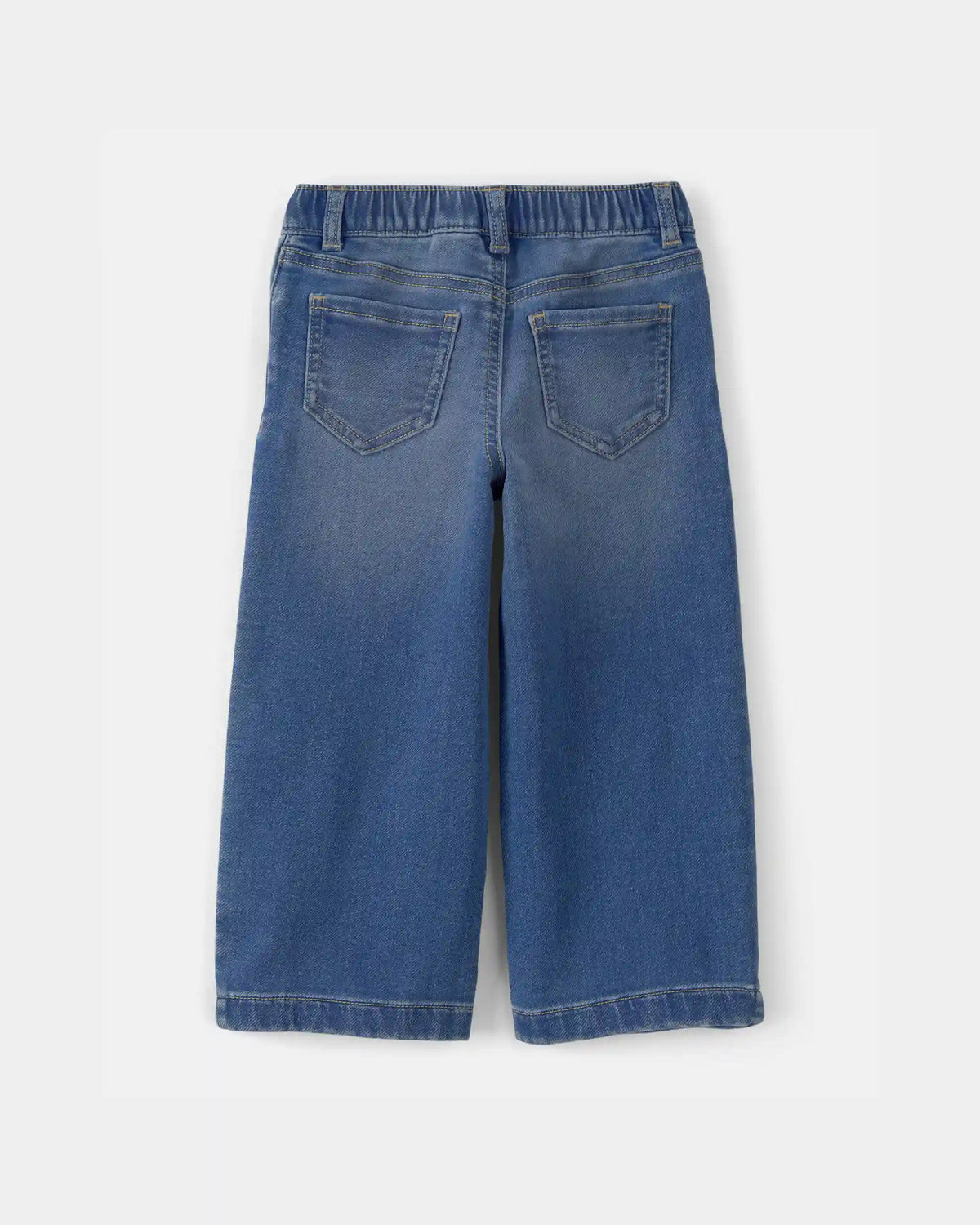Toddler Girl Drawstring Wide-Leg Jeans - Dark Wash
