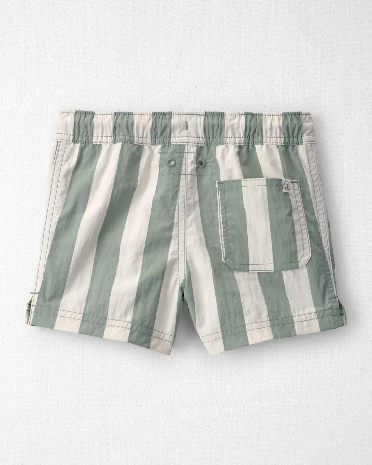 Toddler Boy Recycled Swim Trunks in Stripes