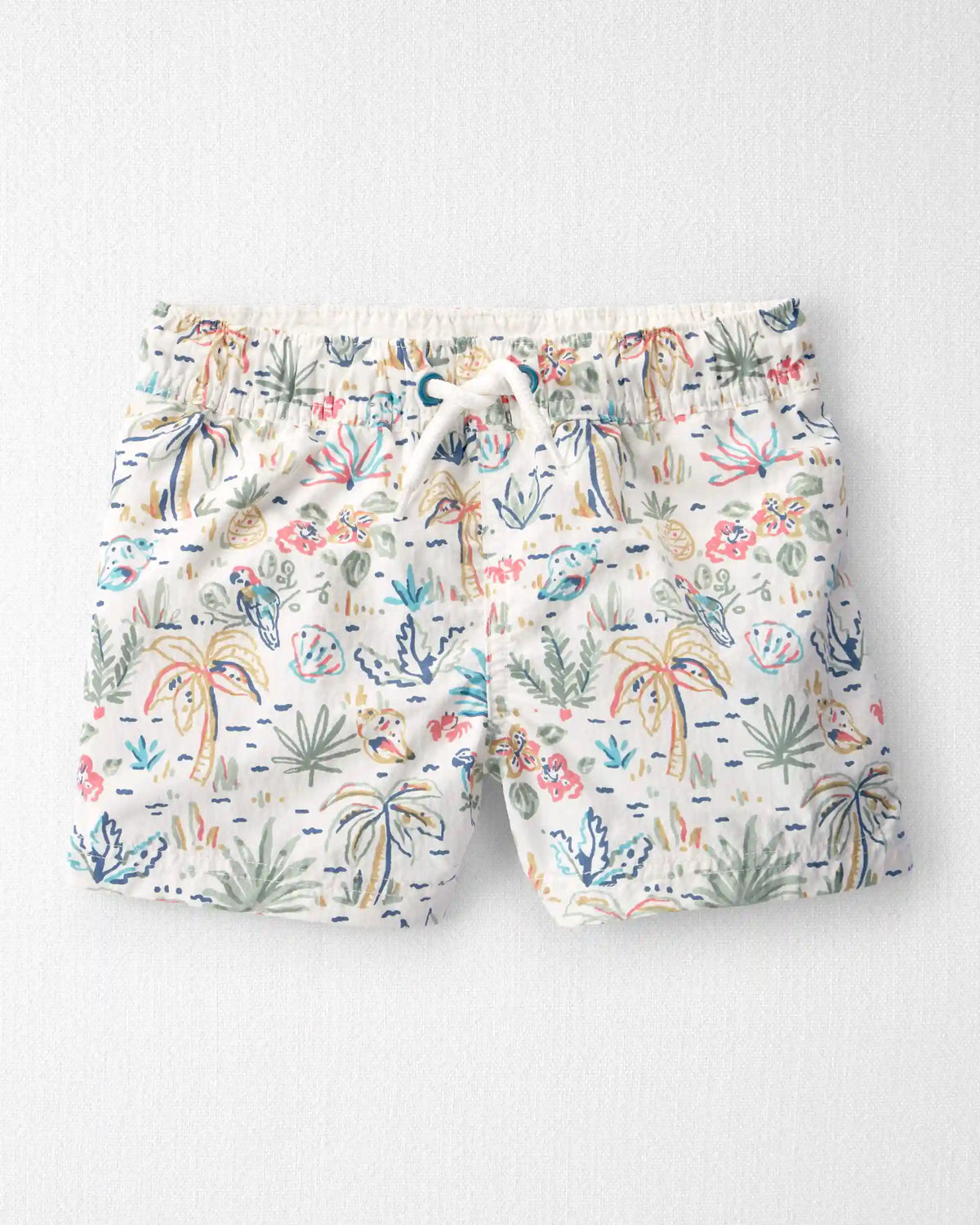 Toddler Boy Recycled Swim Trunks in Tropical Paradise