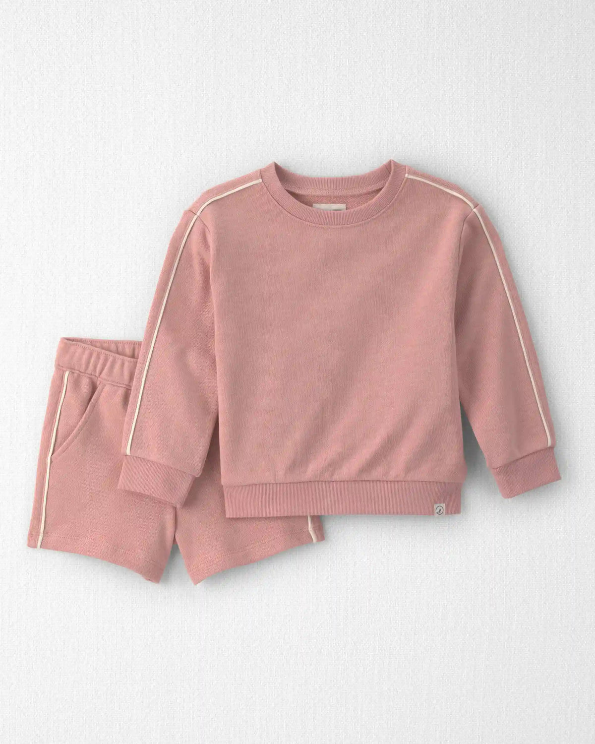 Toddler Girl 2-Piece Organic Cotton French Terry Pullover & Short Set