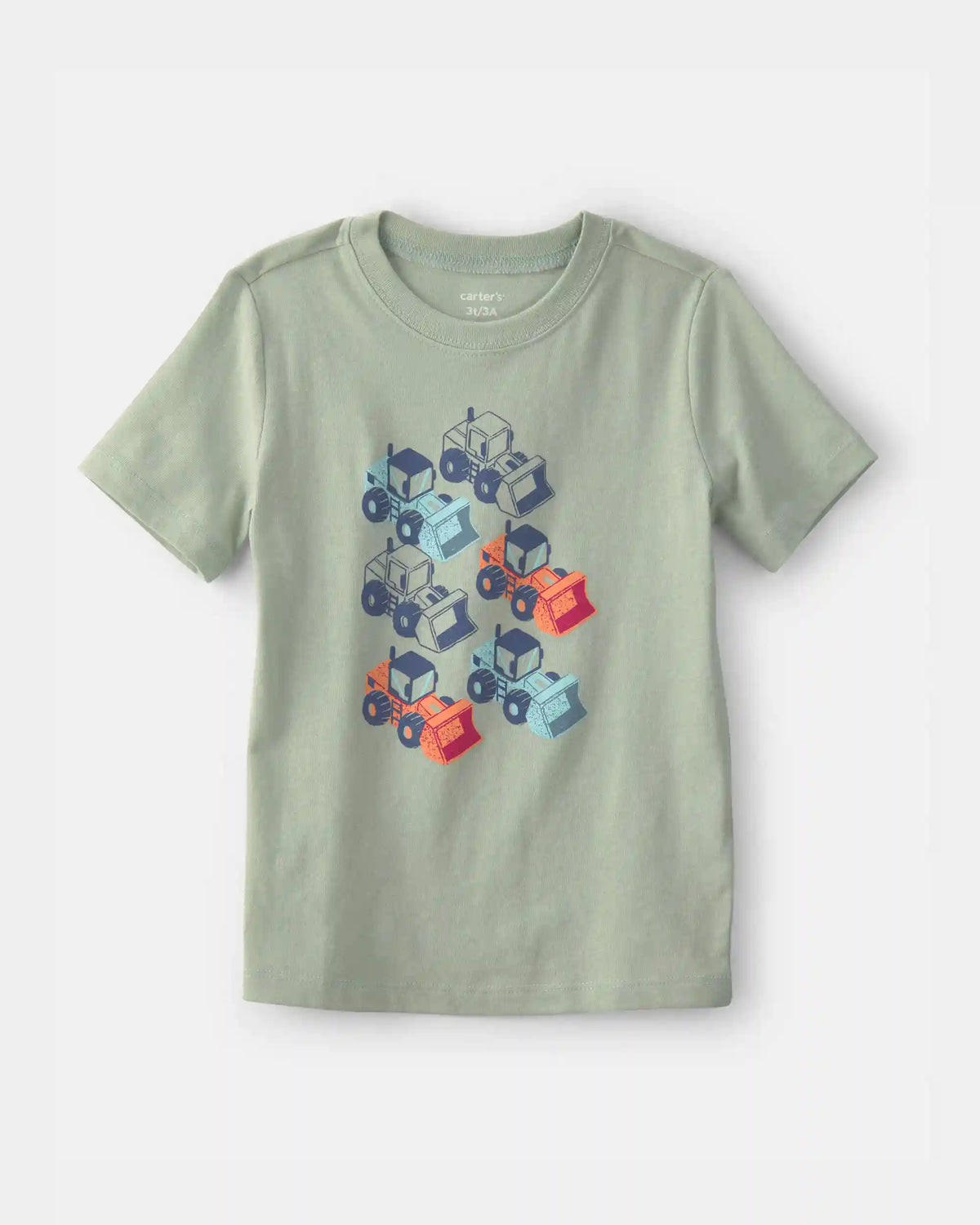 Toddler Boy Construction Digger Graphic Tee - Green
