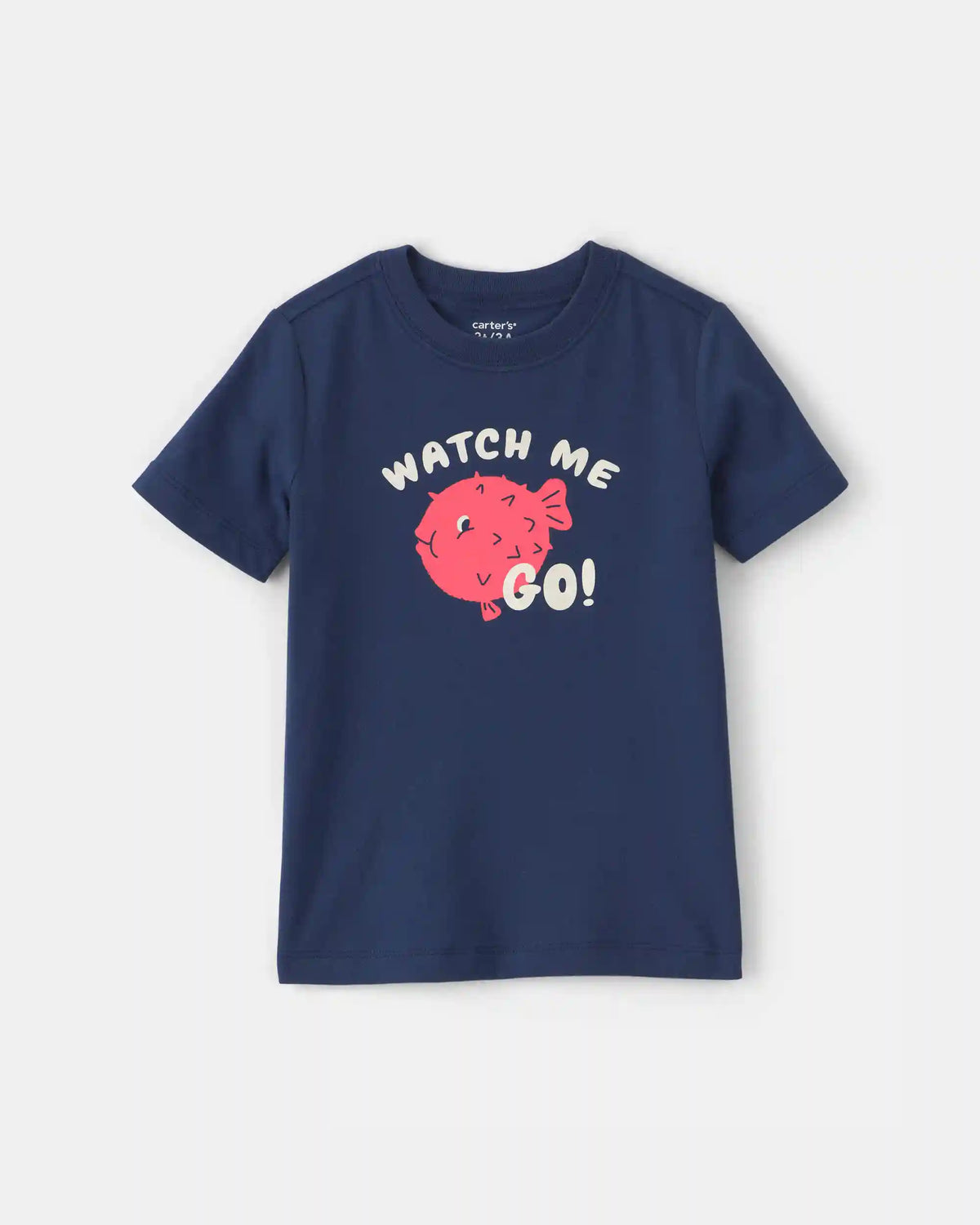 Toddler Boy Puffer Fish Graphic Tee - Navy
