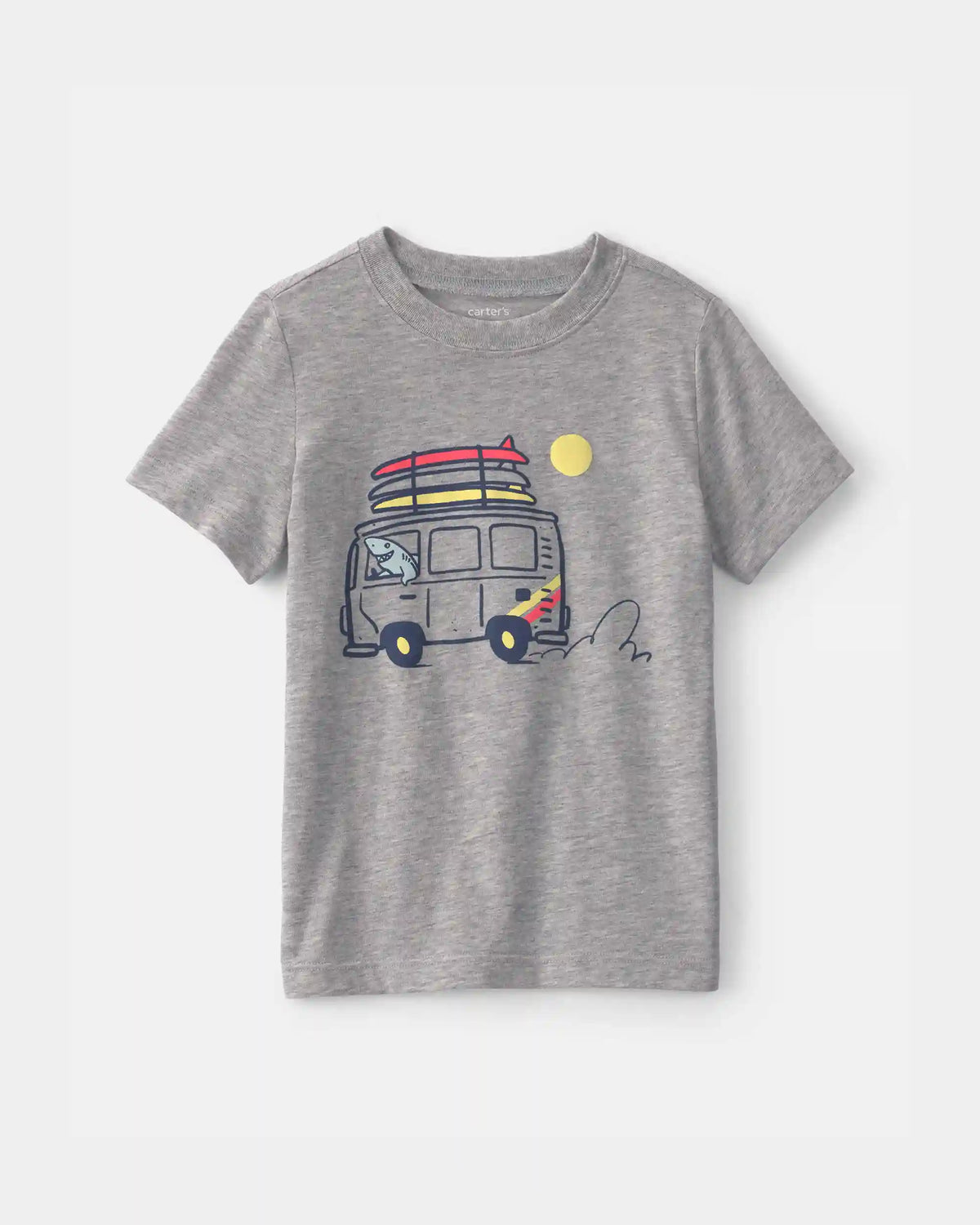 Toddler Boy Cruising Shark Graphic Tee - Grey