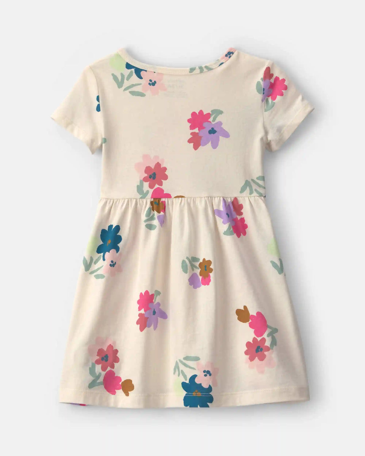 Toddler Girl Floral Short-Sleeve Dress - Cream