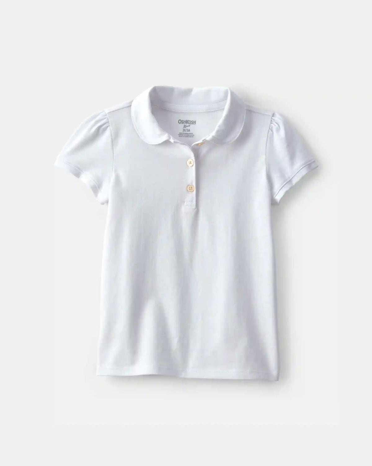Toddler Girl Uniform Polo Shirt - White