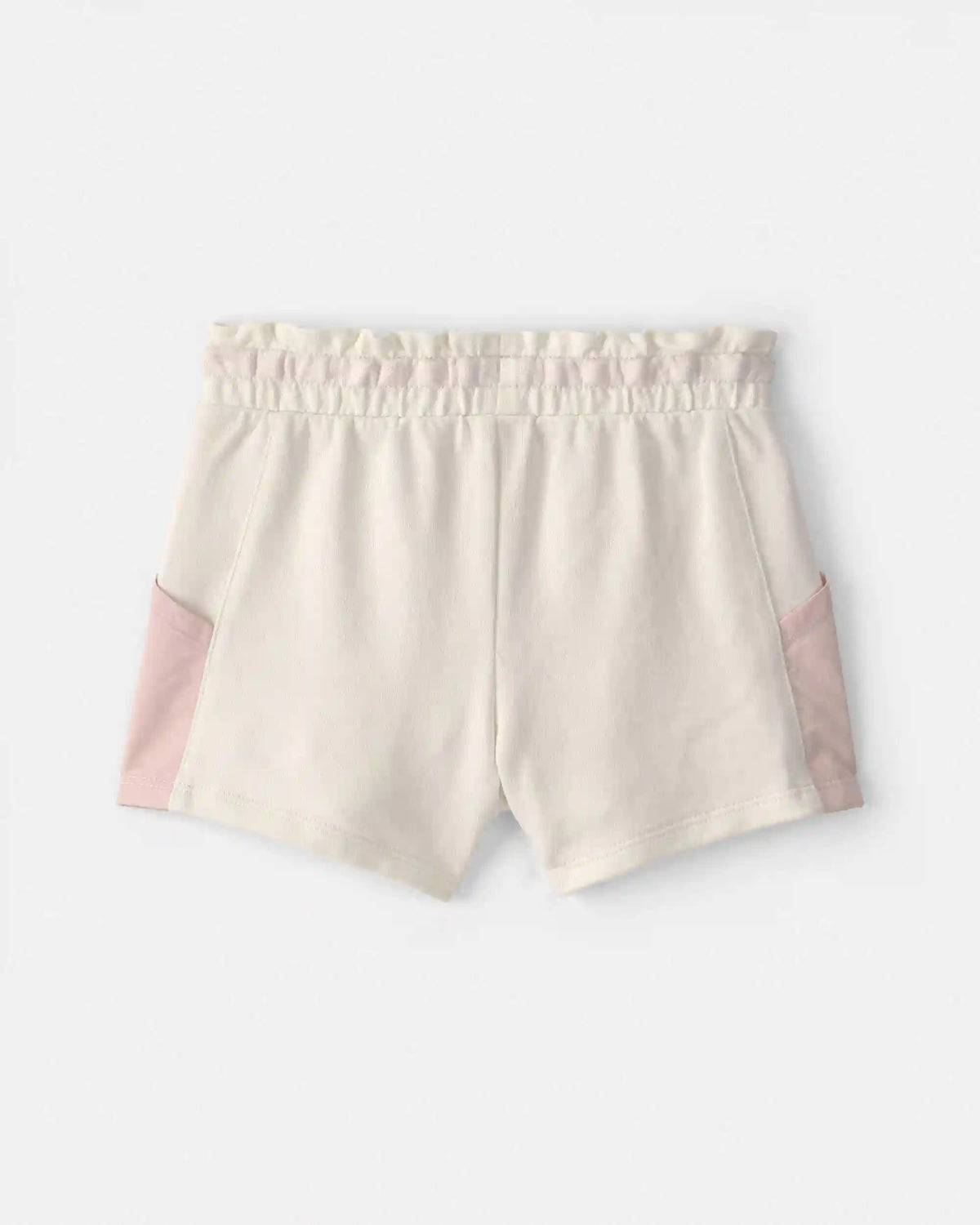 Toddler Girl French Terry Shorts - Pink/Ivory