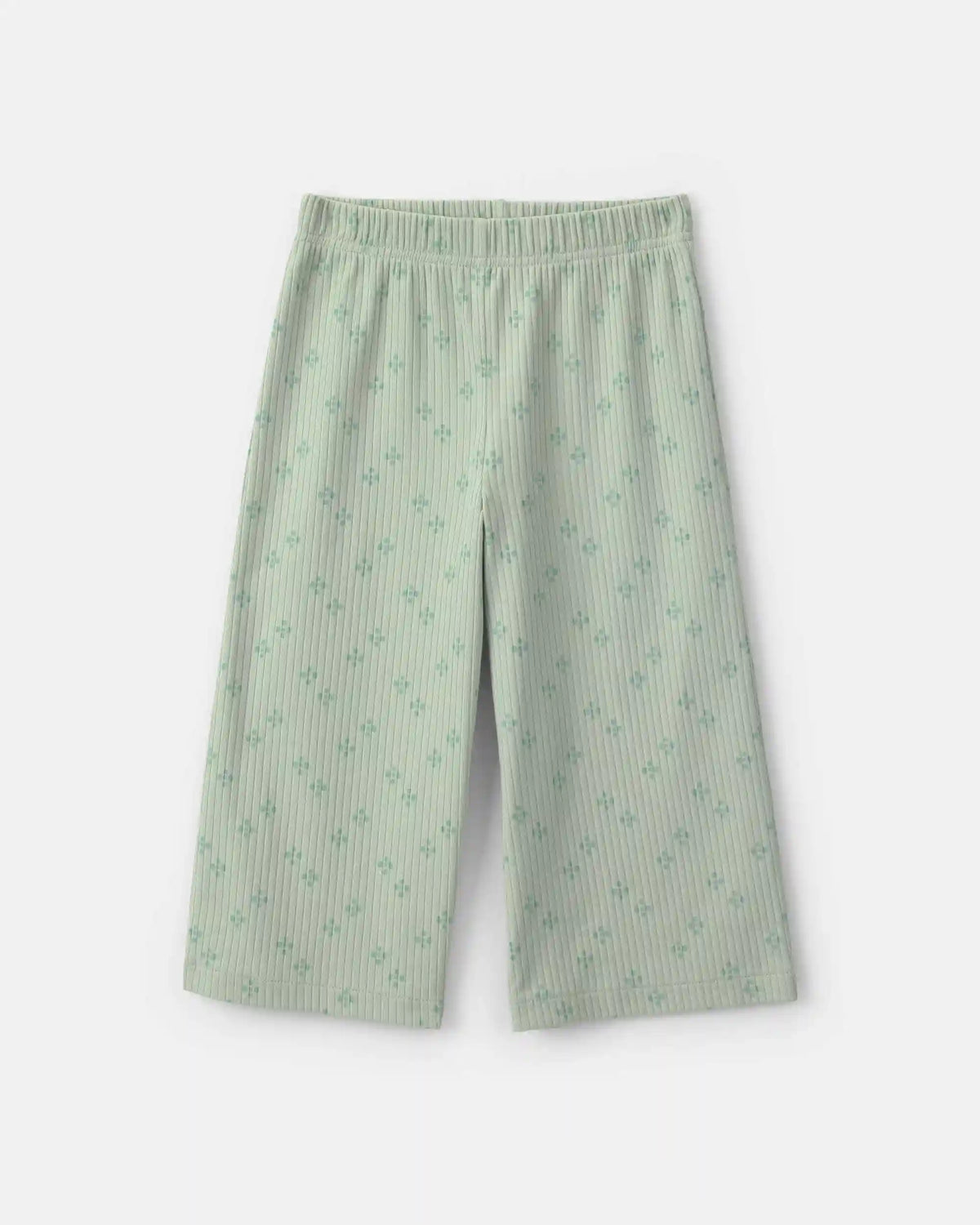 Toddler Girl 2-Piece Floral Fleece Long-Sleeve Top & Pant Set - Green