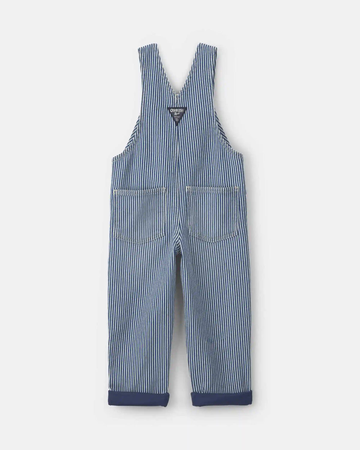 Toddler Hickory Stripe Overalls - Blue