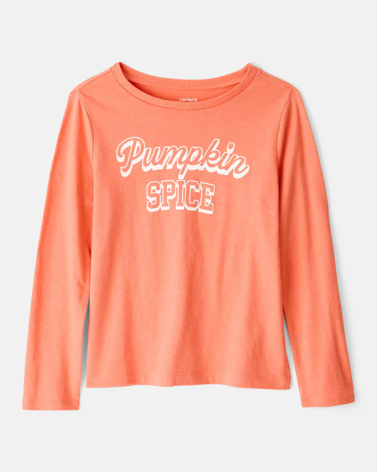 Girls Pumpkin Spice Long-Sleeve Graphic Tee - Orange