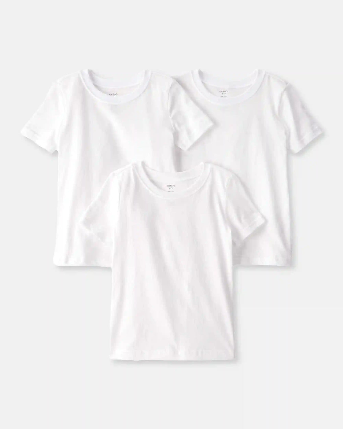Boys 3-Pack Short-Sleeve Undershirts - White