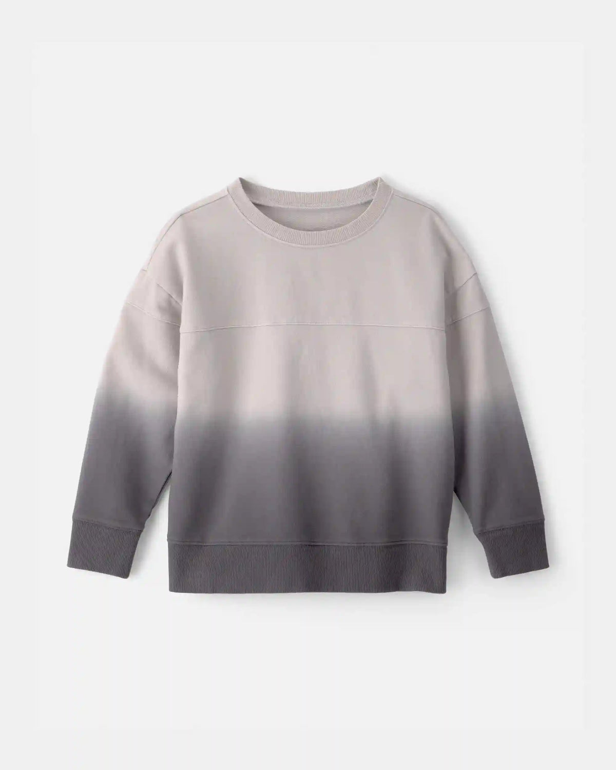 Boys Ombre French Terry Pullover Sweatshirt - Grey