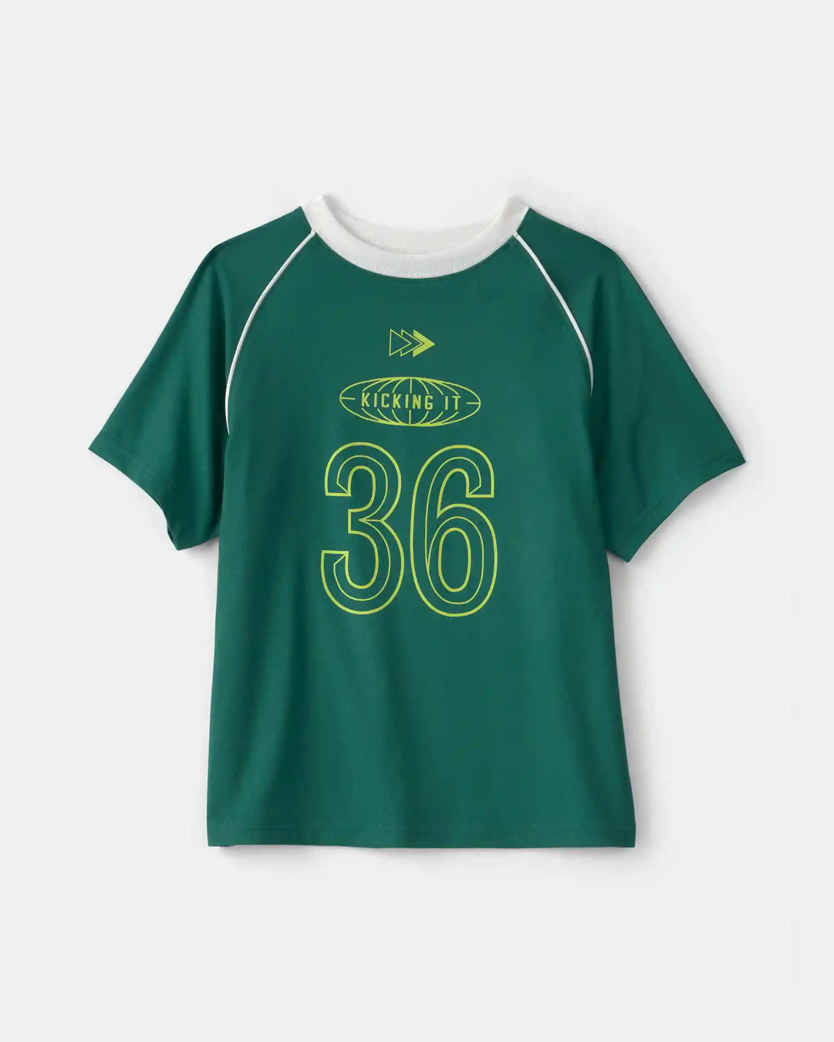 Boys 'Kicking It' Active Graphic Tee - Green