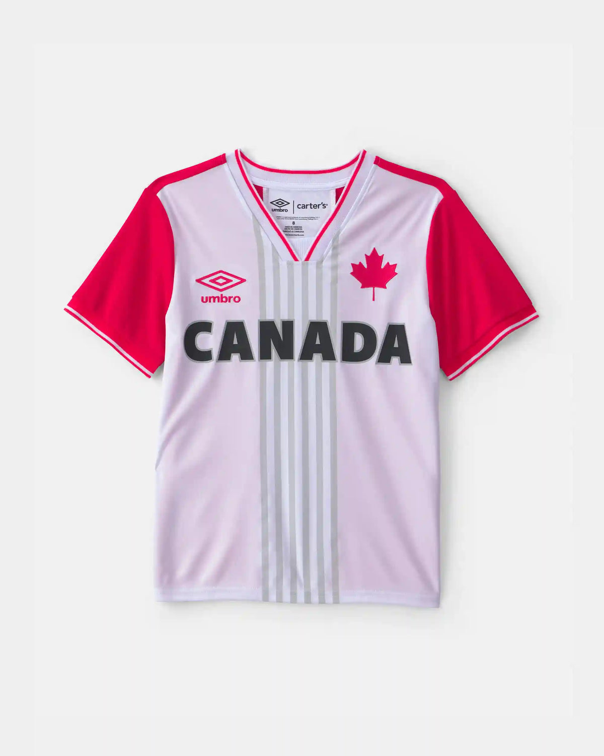 Kids Umbro Canada Soccer Jersey - Red/White