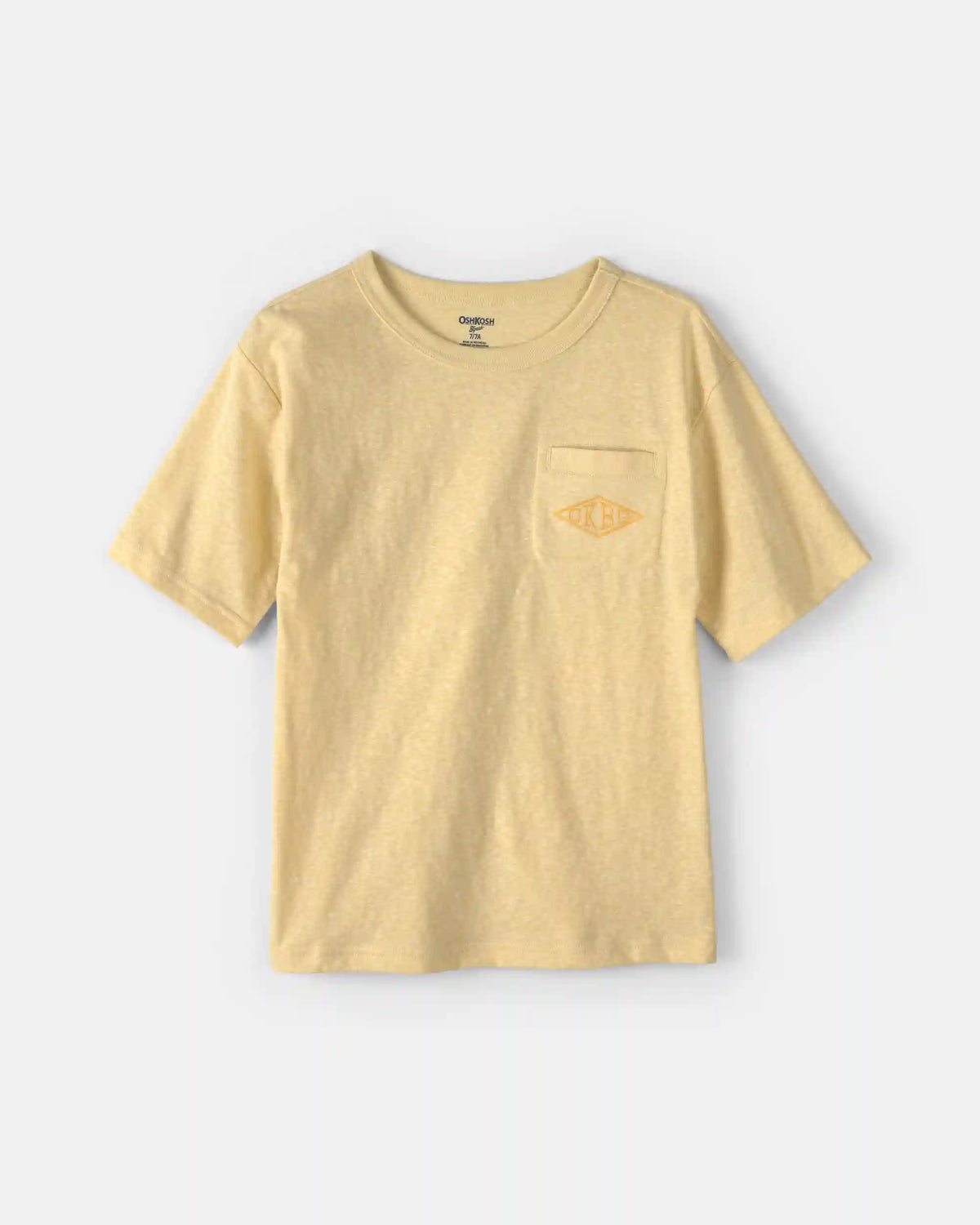 Kid OshKosh Logo Embroidered Pocket Graphic Tee - Yellow