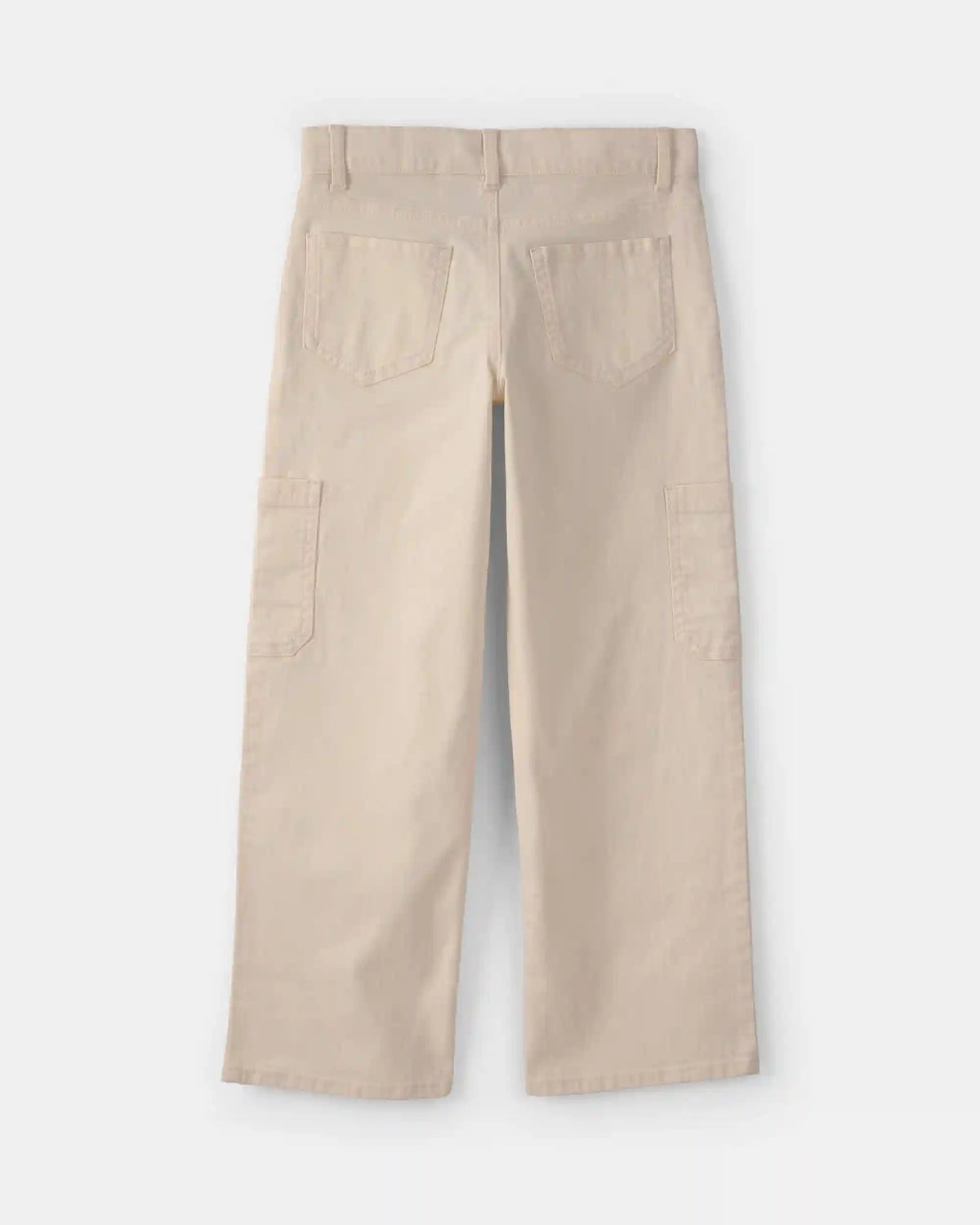 Girls Straight-Leg Cargo Pants - Cream