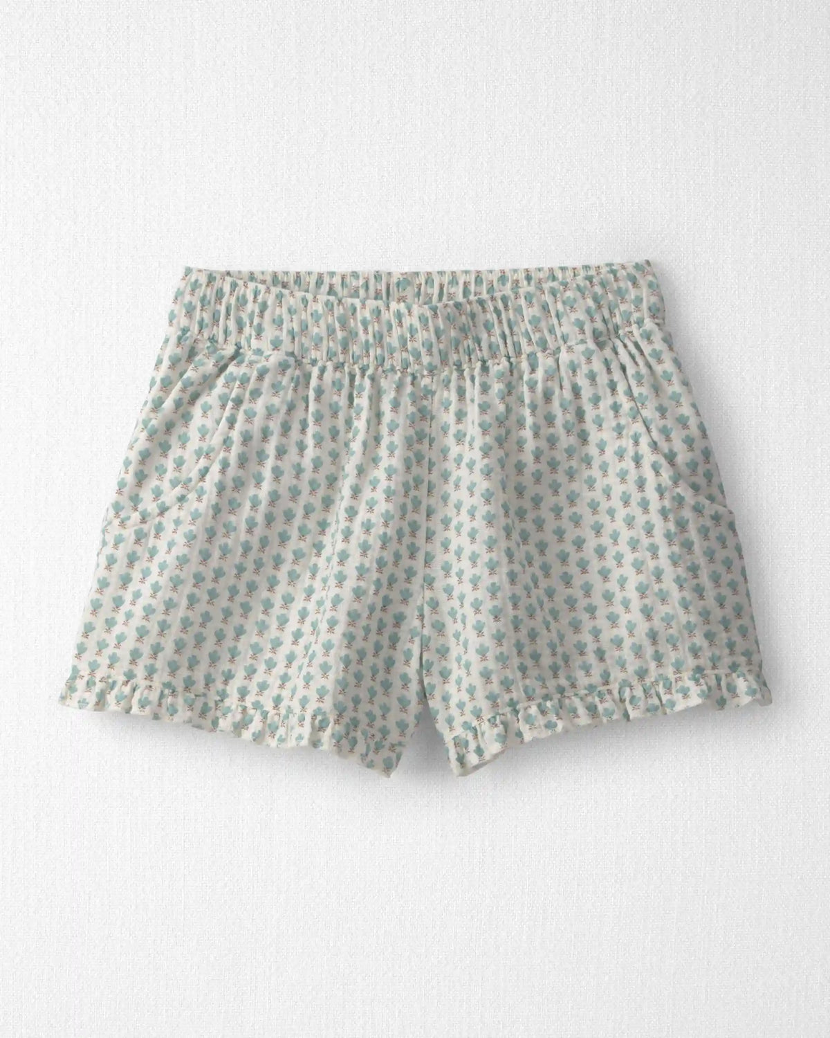 Girls 2-Piece Organic Cotton Gauze Top & Short Set in Floral