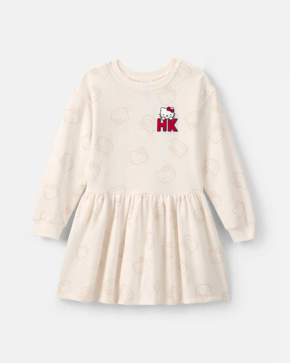 Girls Hello Kitty® Long-Sleeve Layered Dress - Cream