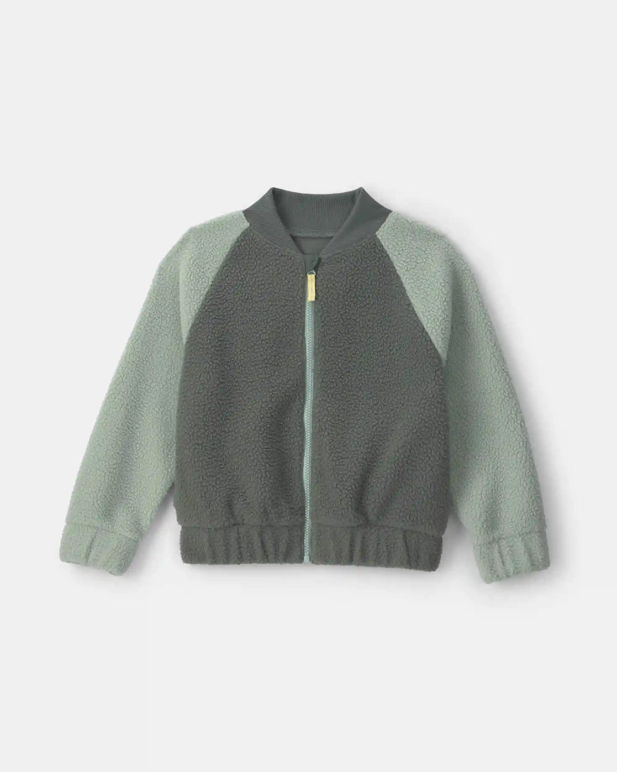 Boys Teddy Fleece Zip-Up Jacket - Green
