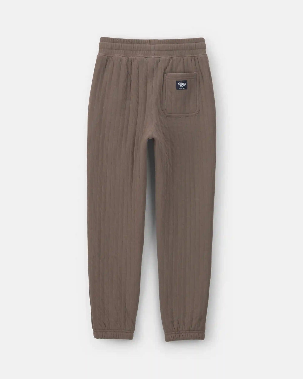 Boys Quilted Joggers - Brown
