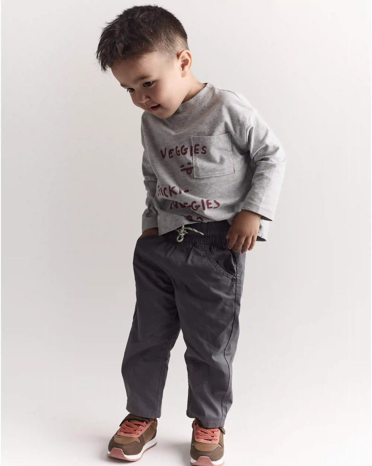 Toddler Boy Dart Pant - Grey